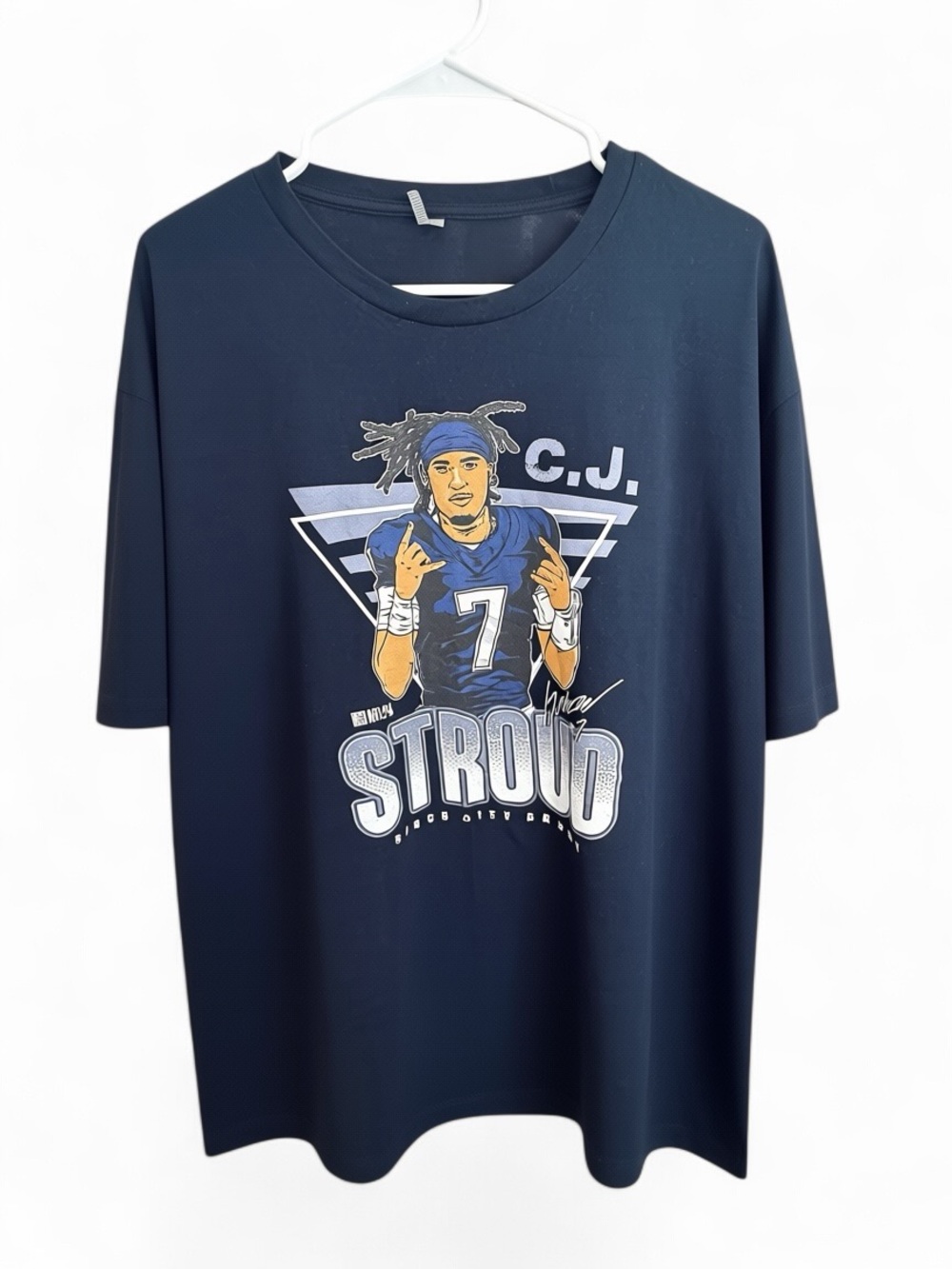 Men's Navy Graphic Short Sleeve Tee featuring C.J. Stroud Print